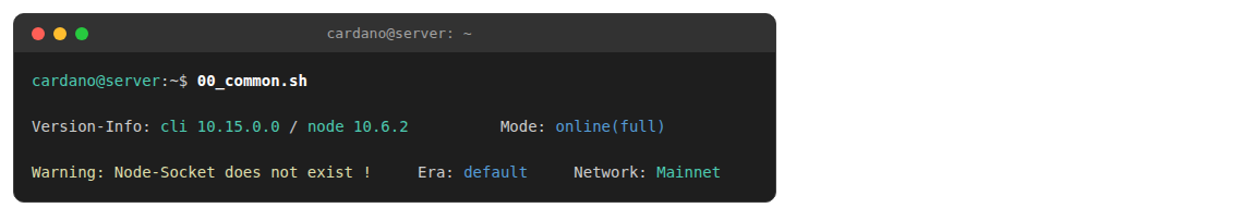 00_common.sh showing cli 10.15.0.0 / node 10.6.2